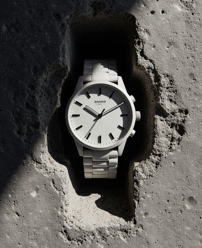 Field watch in a stone setting